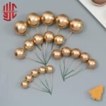 Glossy Golden Faux Balls 20 Pcs Pack