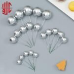 Glossy Silver Faux Balls 20 Pcs Pack