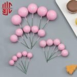 Glossy Baby Pink Faux Balls 20 Pcs Pack