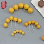Glossy Yellow Faux Balls 20 Pcs Pack