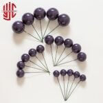 Glossy Dark Purple Faux Balls 20 Pcs Pack