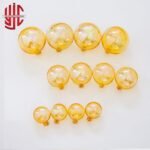Transparent Yellow Faux Balls 12 Pcs Pack