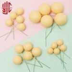 Frosted Yellow Faux Balls 20 Pcs Pack
