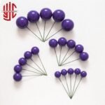 Glossy Dark Bluish Purple Faux Balls 20 Pcs Pack