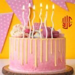 Curvy Cake Candles White Color 6 Pieces Set