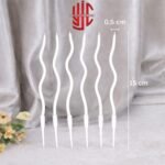 Curvy Cake Candles White Color 6 Pieces Set - Image 3