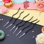 Curvy Cake Candles Black Color 6 Pieces Set