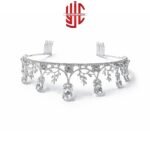 Plastic Silver Cake Crown With 7 Gems - Image 2