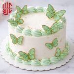 Butterfly Green Paper Topper 12 Sticker Sheet