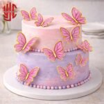 Butterfly Pink Lavender Paper Topper 12 Sticker Sheet