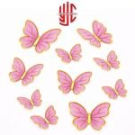 Butterfly Pink Lavender Paper Topper 12 Sticker Sheet - Image 2