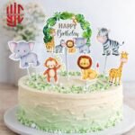 Animals Theme Paper Cake Topper 6 Pieces Set
