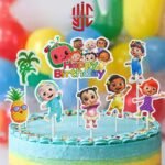 Coco Melon Baby Theme Paper Cake Topper 8 Pieces Set