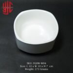 Imported Porcelain Square Soup Bowl White 10cm