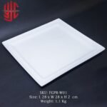 Imported Porcelain Square Platter White 28cm