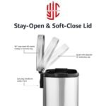 Imported Steel 7 to 9 Liters Dustbins Square Hydraulic - Image 2