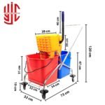 Mop Trolley Double Bucket 45 Liters - Image 3