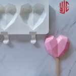 Silicon Pinata Diamond Heart Shape Popsicle Mold 2 Cavities - Image 2