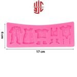 Silicon 3D Baby Clothes Chocolate Paste Mold 11 Cavities - Image 3