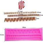 Silicon Gemstone Wave Lace Chocolate Paste Mold 3 Cavities - Image 2