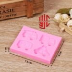 Silicon Cartoon Cars Chocolate Paste Mold - Image 2