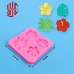 Silicon Tropical Flowers & Leaves Chocolate Paste Mold 4 Cavities - Image 2