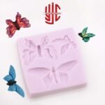 Silicon Three Types Butterflies Chocolate Mold 3 Cavities