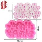 Silicon Happy Birthday With Hearts Chocolate Mold - Image 2