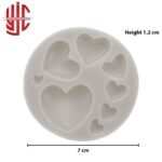 Silicon Various Size Hearts Chocolate Mold 8 Cavities - Image 2