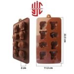 Silicon Three Types Animals Chocolate Mold 8 Cavities - Image 2