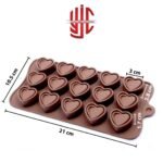 Silicon Double Heart Chocolate Mold 15 Cavities - Image 2