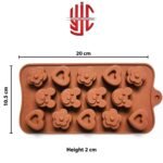 Silicon Heart Bear Flower Chocolate Mold 14 Cavities - Image 2