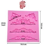 Silicon Royal Baroque Dholki Lace Big Paste Mold - Image 2