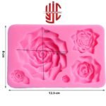 Silicon Big Rose Deep Paste Mold 5 Cavities - Image 2