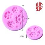 Silicon Small Flowers Paste Mold 6 Cavities - Image 2