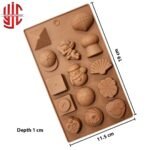 Silicon Angel Snowman Fruit Shell Cap Pyramid Mold 15 Cavity - Image 2