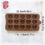 Silicon Heart Emboss Mold 15 Cavity - Image 3