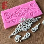 Baroque Scroll Borders Fondant Mold 5 Cavity