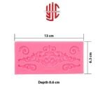 Baroque Scroll Borders Fondant Mold 5 Cavity - Image 2