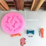 Silicon Mustache Bow & Tie Small Mold 6 Cavity - Image 2