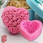 Silicon Flowers Heart Mold