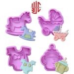 Plastic Baby Suit Plungers 4 Pieces Set Fondant Cutter