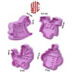 Plastic Baby Suit Plungers 4 Pieces Set Fondant Cutter - Image 3