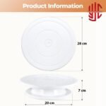 Plastic Cake Turntable 28 cm Smooth Revolving - Image 3