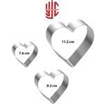 Stainless Steel Heart Cutter 3 Pcs Set - Image 3