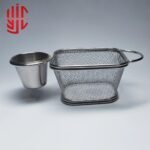 Imported Fancy French Fries Basket Square Sauce Dip