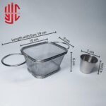 Imported Fancy French Fries Basket Square Sauce Dip - Image 3