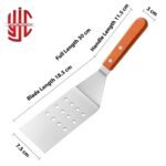 Perforated Pizza Lifter Spatula Wooden Handle - Image 2