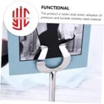 Imported Menu Card Holder Stainless Steel - Image 4