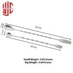 Imported Cocktail Fork & Stirrer Spoon Stainless Steel - Image 2
